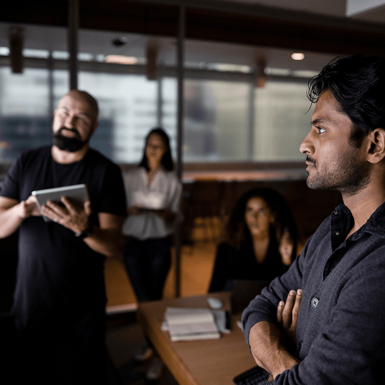 Team members collaborating